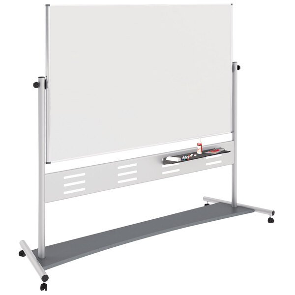 a white board with a shelf