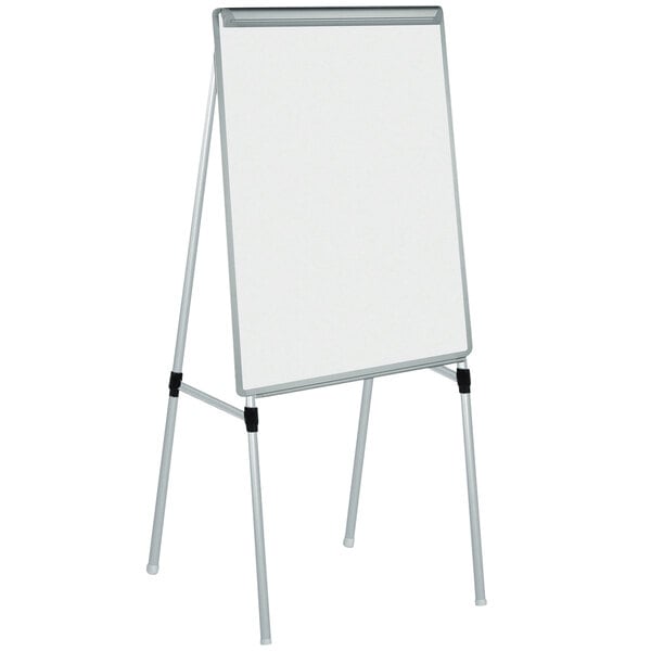 a white board with a silver frame