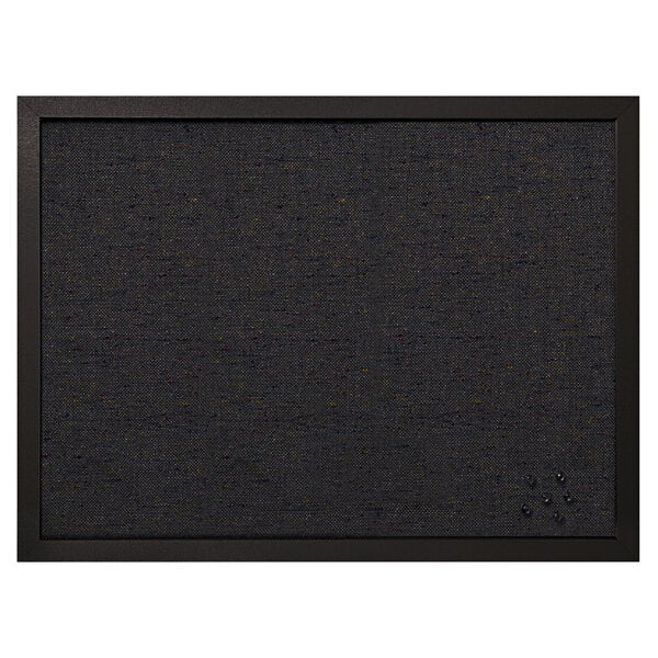 Mastervision Fb 24 X 18 Black Fabric Bulletin Board With Black Wood Frame