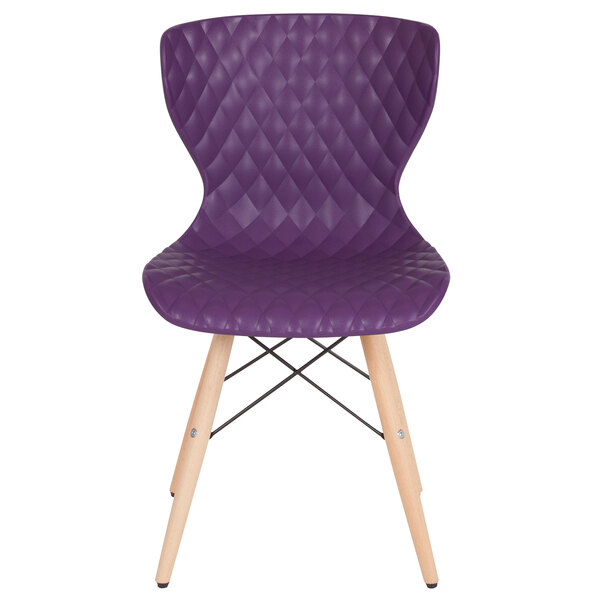 Flash Furniture LF707PURGG Bedford Contemporary Purple Plastic