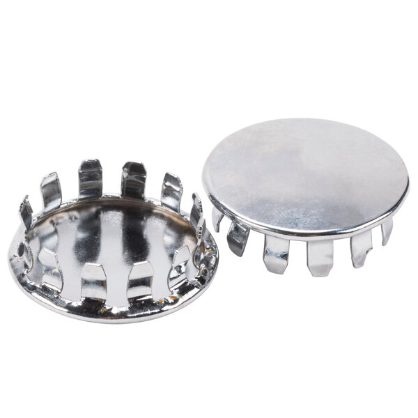 Two silver metal wall mounting brackets.