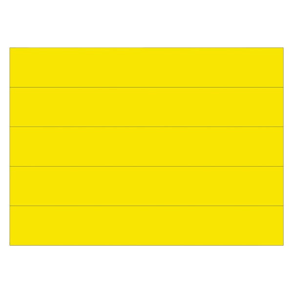 A yellow rectangular magnetic tape strip with black lines.