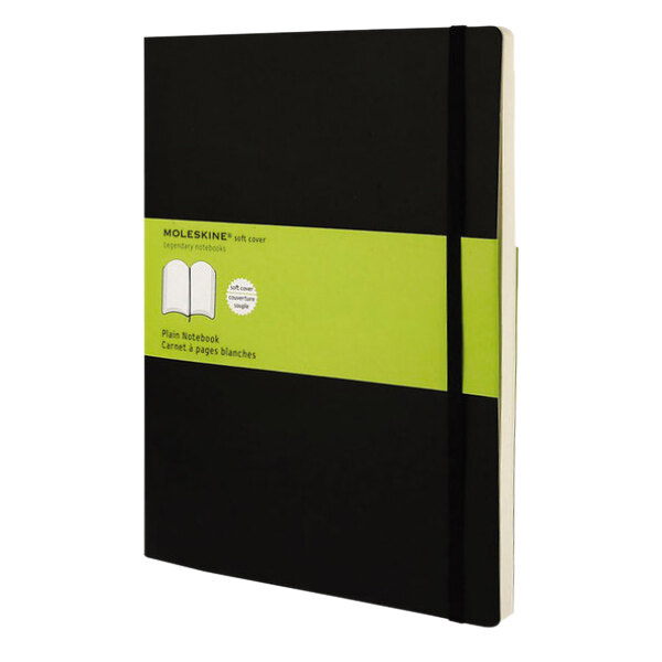 Moleskine MSX17 10" x 7 1/2" Black Plain Softcover Notebook