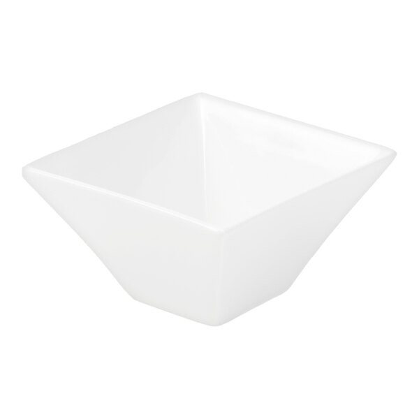 American Metalcraft Prestige 12 oz. White Porcelain Square Bowl