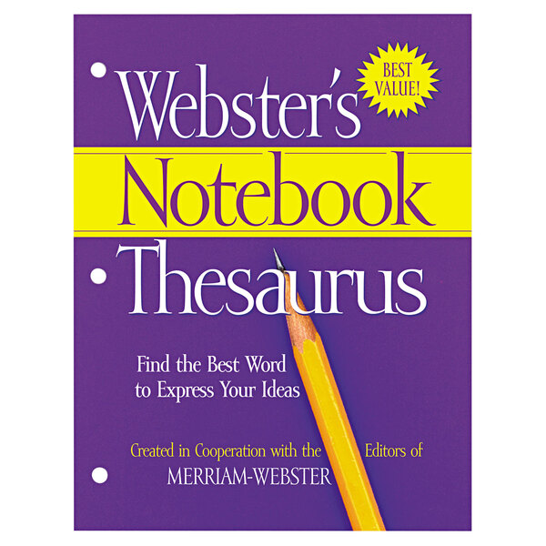 Merriamster FSP0573 Paperback 80 Page Three Hole Punched Notebook English Thesaurus