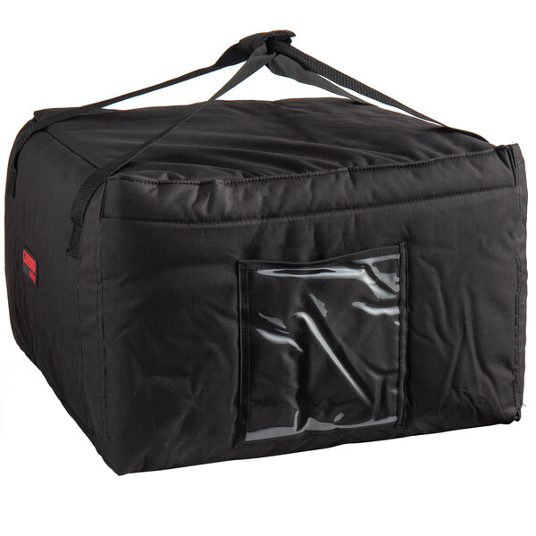 Holds up to Two 16" or Two 18" Pizzas Pizza Delivery Bag Thick Insulated Black. 