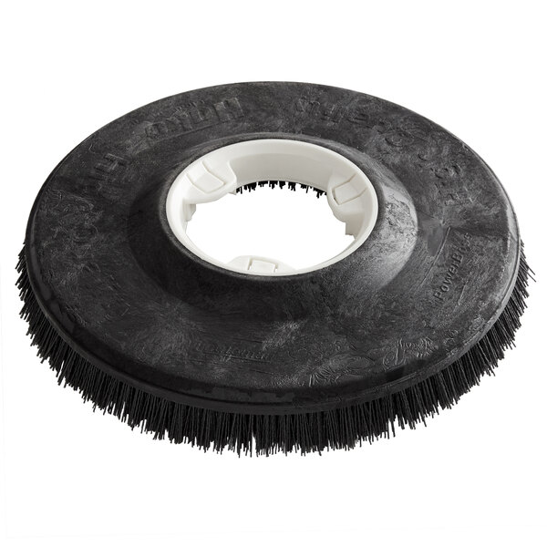 A black circular Minuteman Nylogrit brush disc with a white circle.