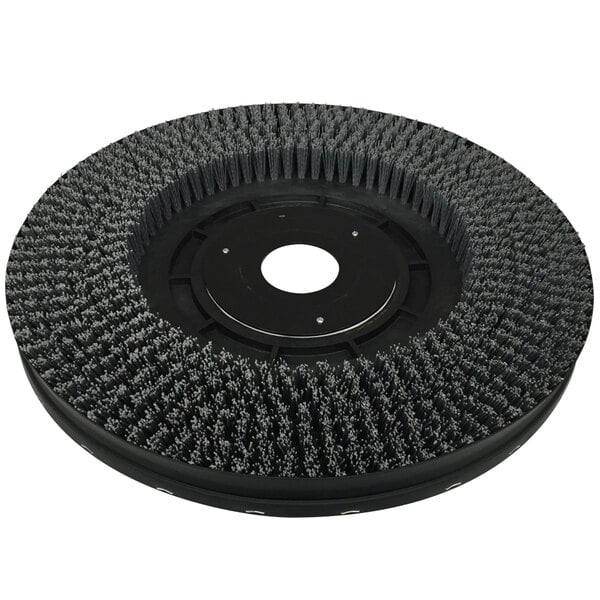 A circular grey Minuteman Aqua Stop brush with black accents.