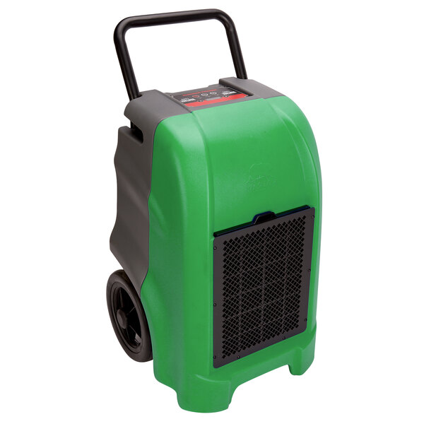A green and black B-Air Vantage dehumidifier.