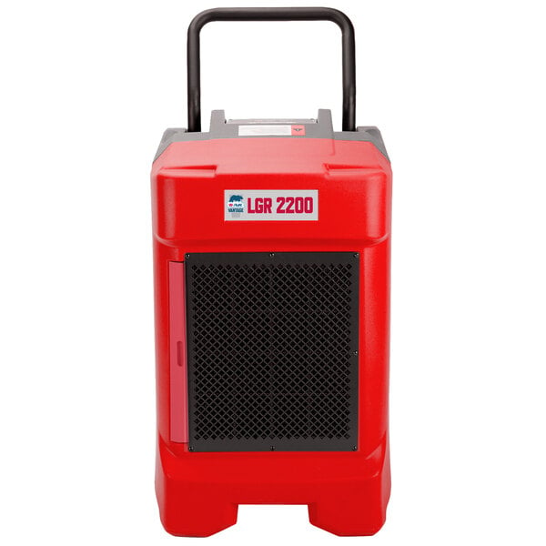 A red B-Air Vantage LGR dehumidifier with a black vent.