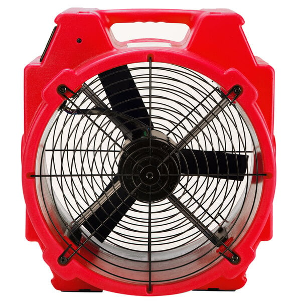 B-Air PB-25 Polar Bear Red Axial Fan High Velocity Air Mover - 1/4 Hp