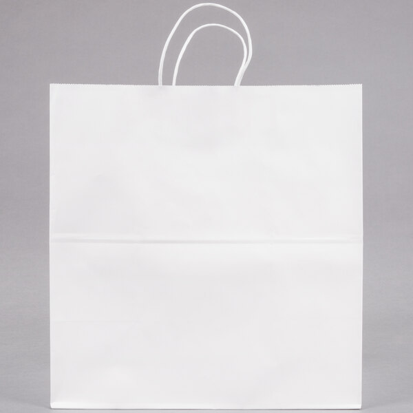 Download Duro Royal White Paper Shopping Bag with Handles 14" x 8 ...