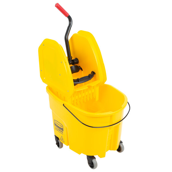 7577-88 WaveBrake 35-Quart Mop Bucket Wringer Yellow New Rubbermaid Commercial 