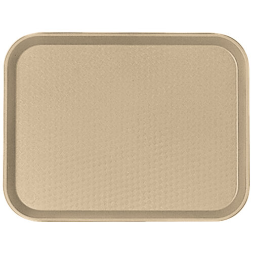 A beige Cambro fast food tray.