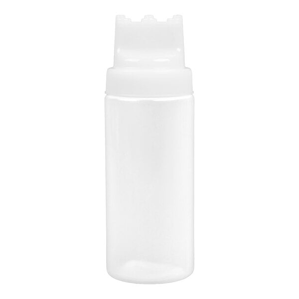 TableCraft 11663C3 16 oz. SelecTop Wide Mouth Squeeze Bottle with 3 Tips - 12/Pack