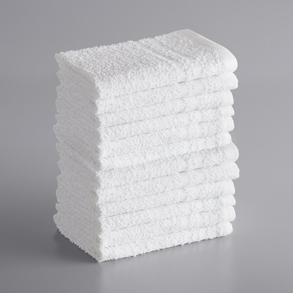 5 dozen white 100% cotton hotel wash cloths 12x12 60 washcloths 1lb 
