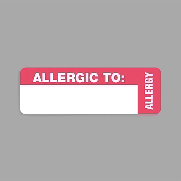 Medical Labels, ALLERGIC TO, 1 x 3, White, 500/Roll Medical Labels, ALLERGIC TO, 1 x 3, White, 500/Roll