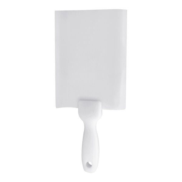 The Perfect 10 Spatula 13 3/4" x 6" White Heavy-Duty #10 Can Scraper with White Handle