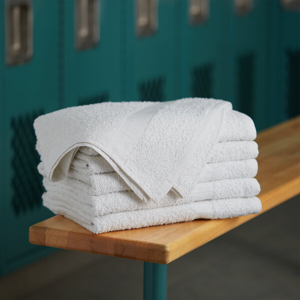 Lavex Lodging Economy 22" x 44" 100 Cotton Bath Towel 6 lb. 12/Pack