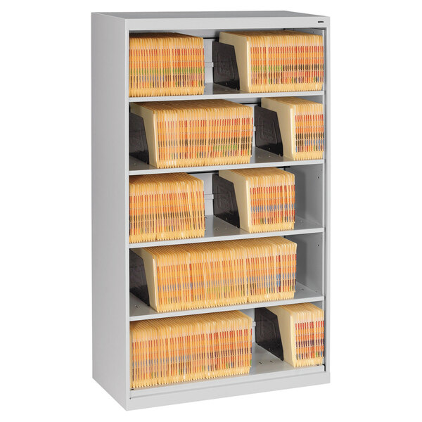 Tennsco Fs350lgy Light Gray Open Fixed 5 Shelf Lateral File