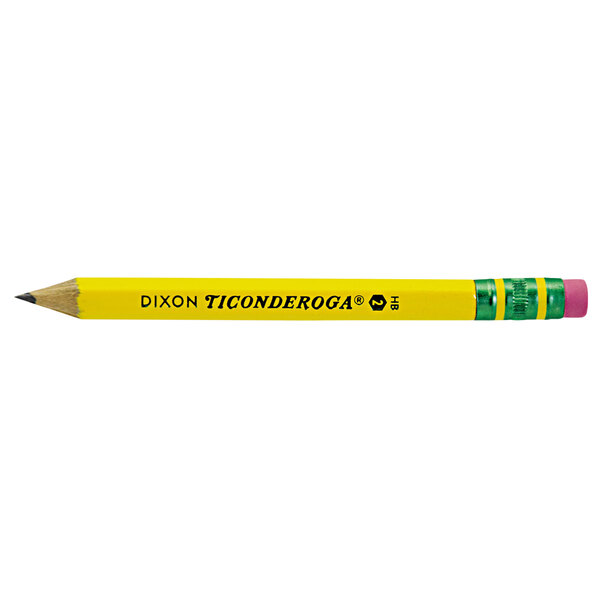 Dixon Ticonderoga 13472 Yellow Barrel Woodcase Golf Pencil HB #2 - 72/Box