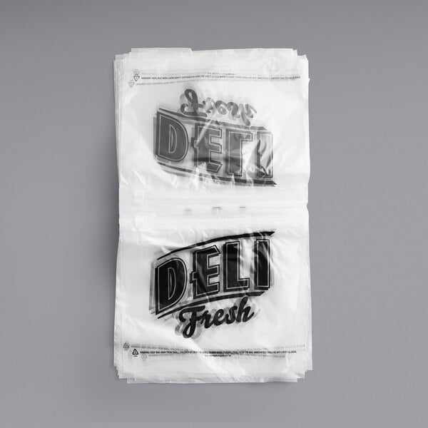A stack of Choice Deli Fresh plastic bags.