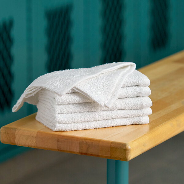 Lavex Lodging Economy 12" x 12" 100 Cotton Wash Cloth .75 lb. 12/Pack