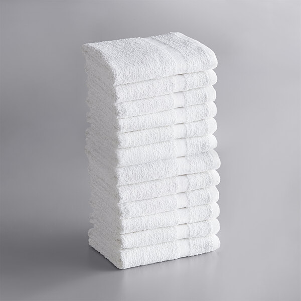 12 Pack of Hand Towels White Cotton/poly Blend Large 16 X 27 in