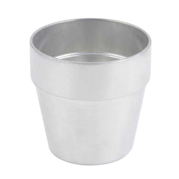 A Bon Chef pewter-glo cast aluminum salad dressing pot.