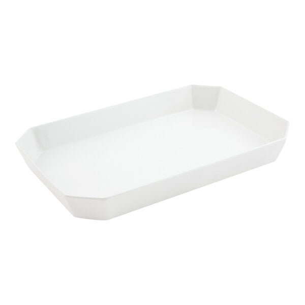 Bon Chef 5064PWHT 6.5 Qt. White Sandstone Finish Cast Aluminum Octagonal Casserole