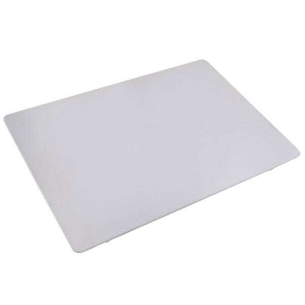 A stainless steel rectangular tile.