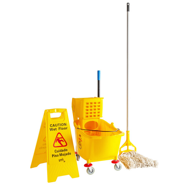 wet mop and bucket