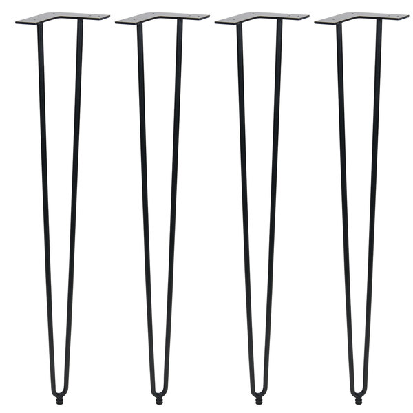 A group of black metal legs.