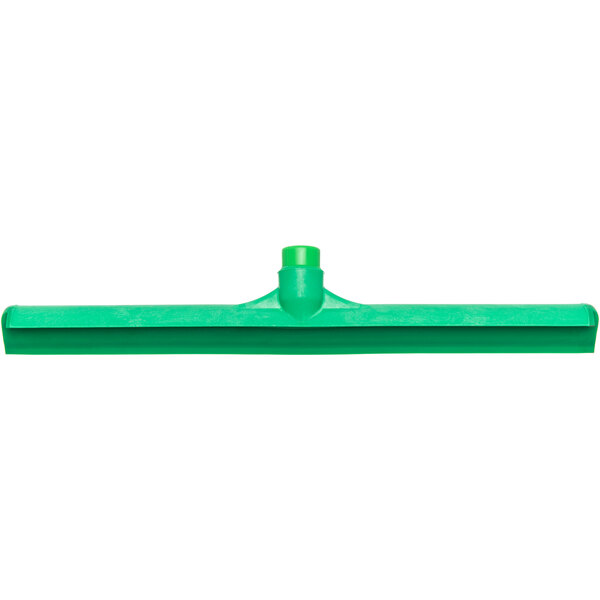 A Carlisle green Sparta Spectrum rubber squeegee with a green plastic frame.