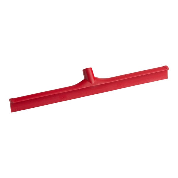 Carlisle 3656805 Sparta 24" Red Single Blade Rubber Squeegee with Plastic Frame