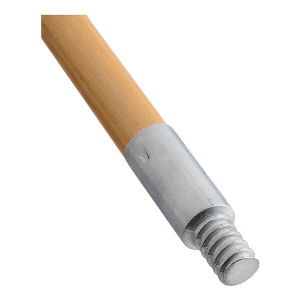 Carlisle 4526700 Flo-Pac 60" Metal Threaded Wooden Broom / Squeegee Handle