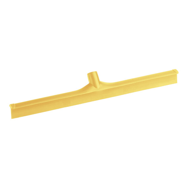 Carlisle 3656804 Sparta 24" Yellow Single Blade Rubber Squeegee with Plastic Frame