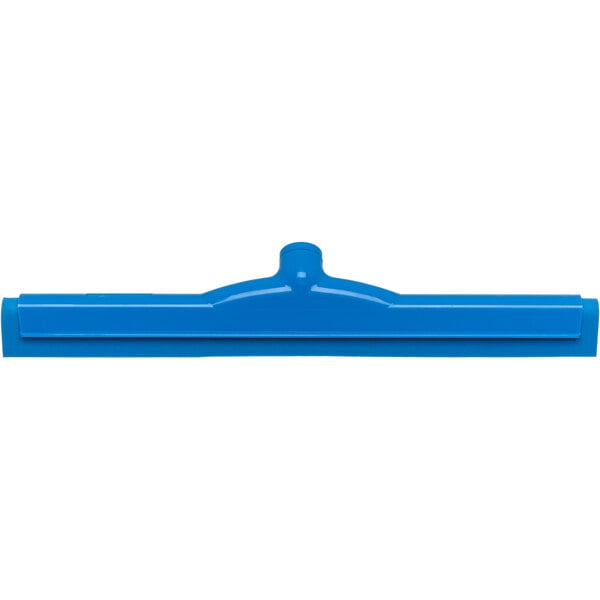 A Carlisle blue Sparta Spectrum floor squeegee with a blue plastic frame.