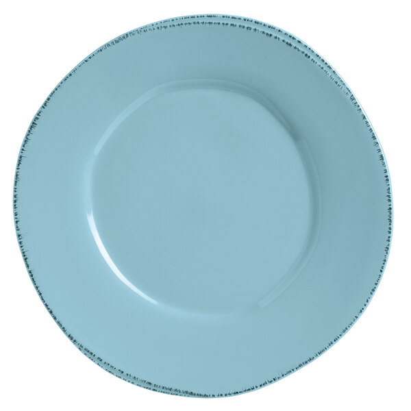 a white plate with a circle