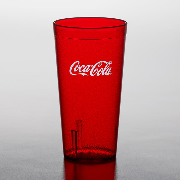 New 6 Coke Coca Cola Restaurant Red Plastic Tumblers Cups 16oz Carlisle