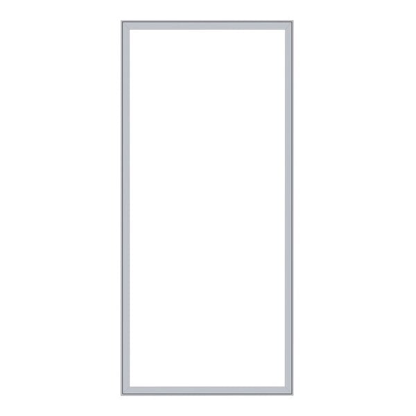 A white rectangular vinyl magnetic door gasket with a black border.
