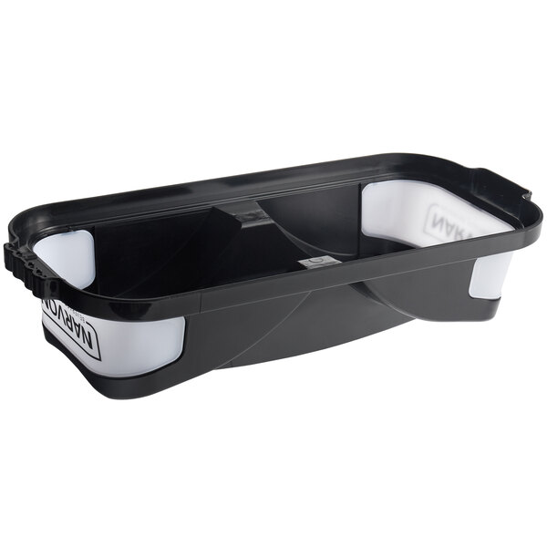 A black plastic lid for a Narvon slushy machine.