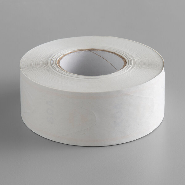 A yellow roll of Garvey My Turn 3-Digit Take-A-Number tickets.