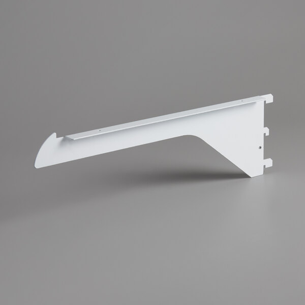 A white Avantco air curtain left side shelf bracket.