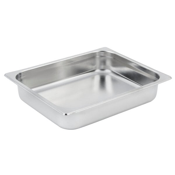 Bon Chef 12022 1/2 Size Stainless Steel Food Pan - 2 1/2