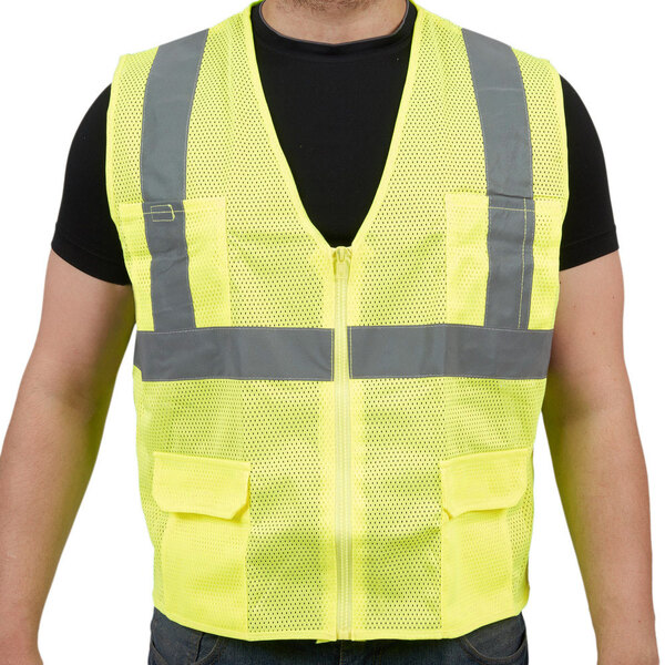 Lime Class 2 High Visibility Surveyor's Safety Vest XL