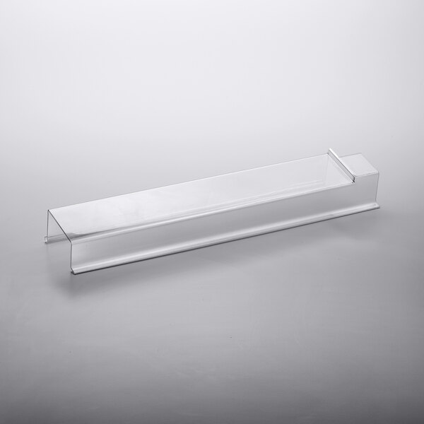 A clear plastic container with a white rectangular cover.