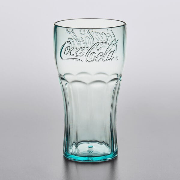 6 Neon Orange Coca Cola Soda Drinking Glass Cup