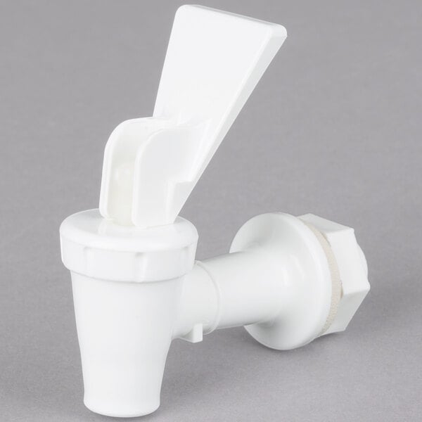 a white plastic faucet