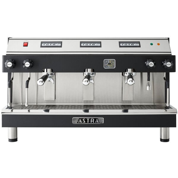 An Astra M3013 Mega III automatic espresso machine with three taps.